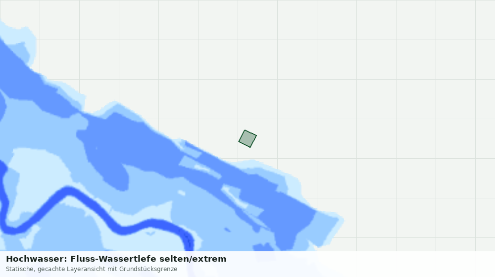 Statische Kartenansicht: Hochwasser: Fluss-Wassertiefe selten/extrem