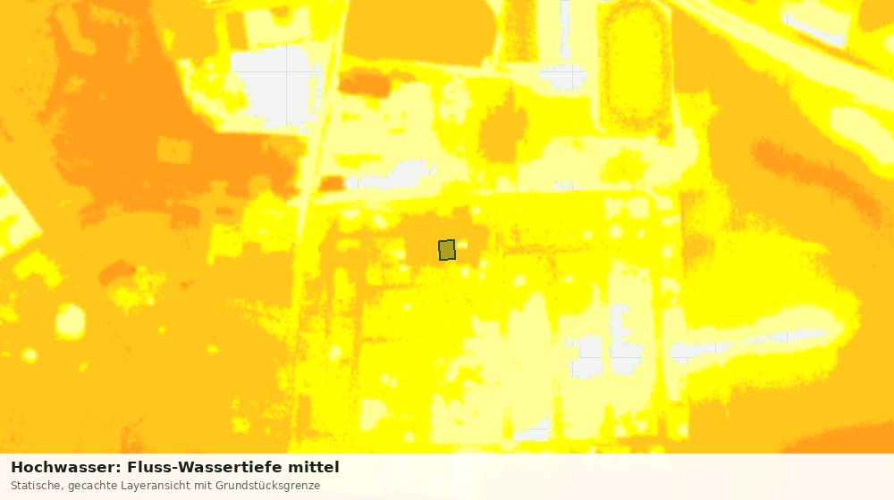 Statische Kartenansicht: Hochwasser: Fluss-Wassertiefe mittel