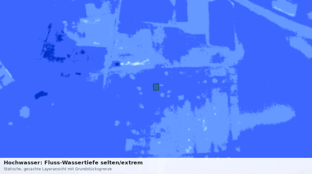Statische Kartenansicht: Hochwasser: Fluss-Wassertiefe selten/extrem
