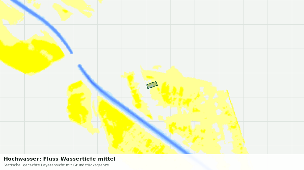 Statische Kartenansicht: Hochwasser: Fluss-Wassertiefe mittel