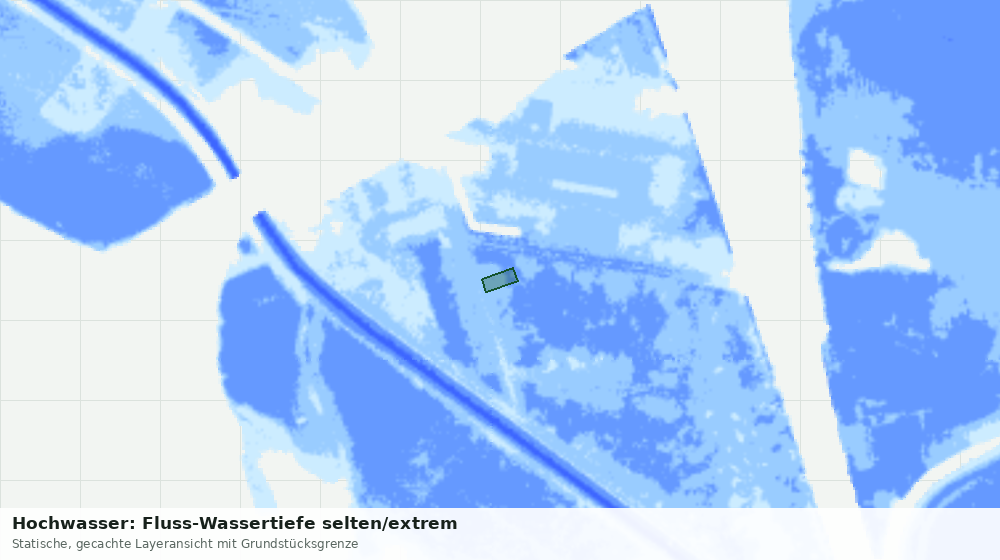 Statische Kartenansicht: Hochwasser: Fluss-Wassertiefe selten/extrem
