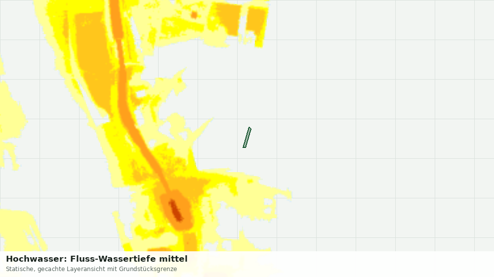 Statische Kartenansicht: Hochwasser: Fluss-Wassertiefe mittel