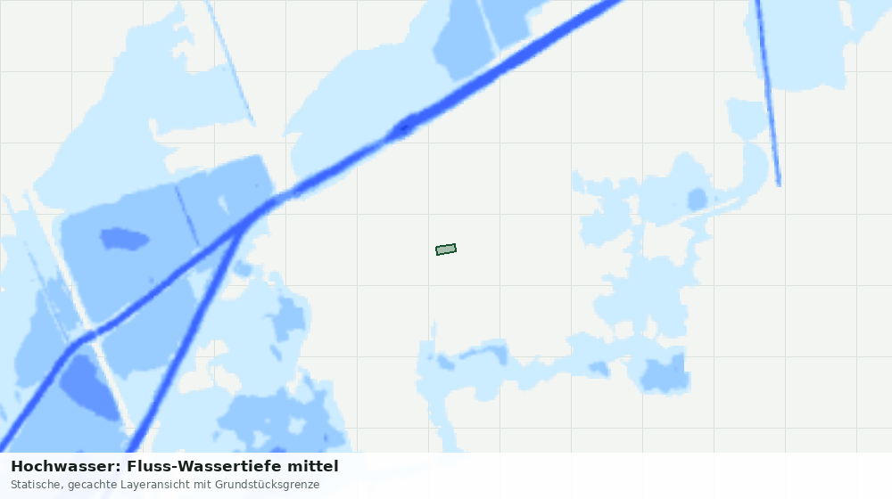 Statische Kartenansicht: Hochwasser: Fluss-Wassertiefe mittel