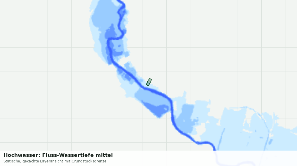 Statische Kartenansicht: Hochwasser: Fluss-Wassertiefe mittel