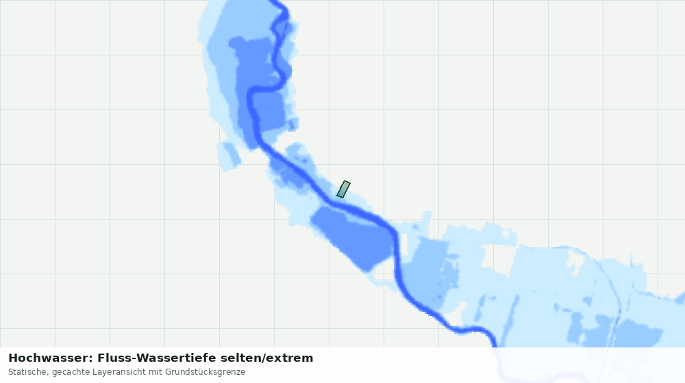 Statische Kartenansicht: Hochwasser: Fluss-Wassertiefe selten/extrem
