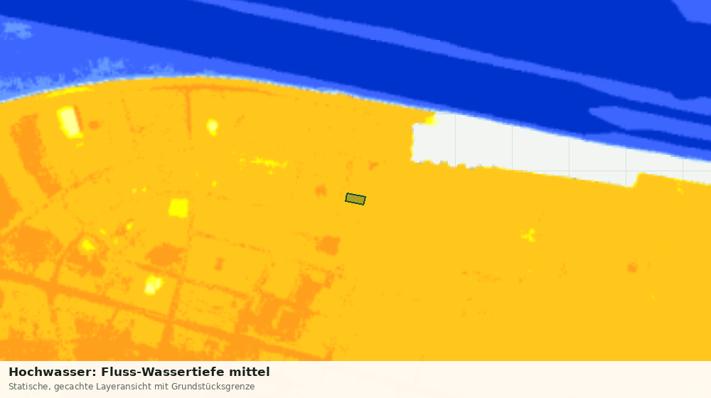 Statische Kartenansicht: Hochwasser: Fluss-Wassertiefe mittel