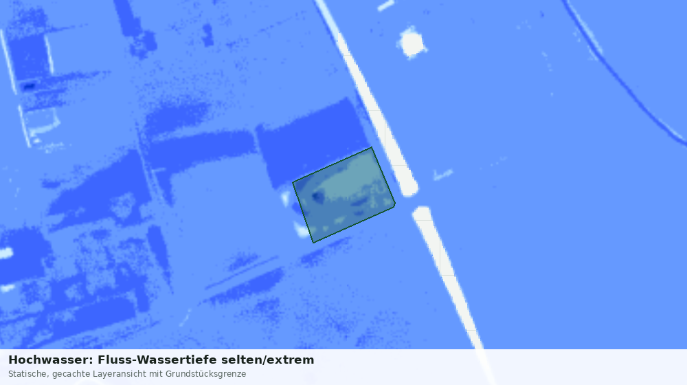 Statische Kartenansicht: Hochwasser: Fluss-Wassertiefe selten/extrem