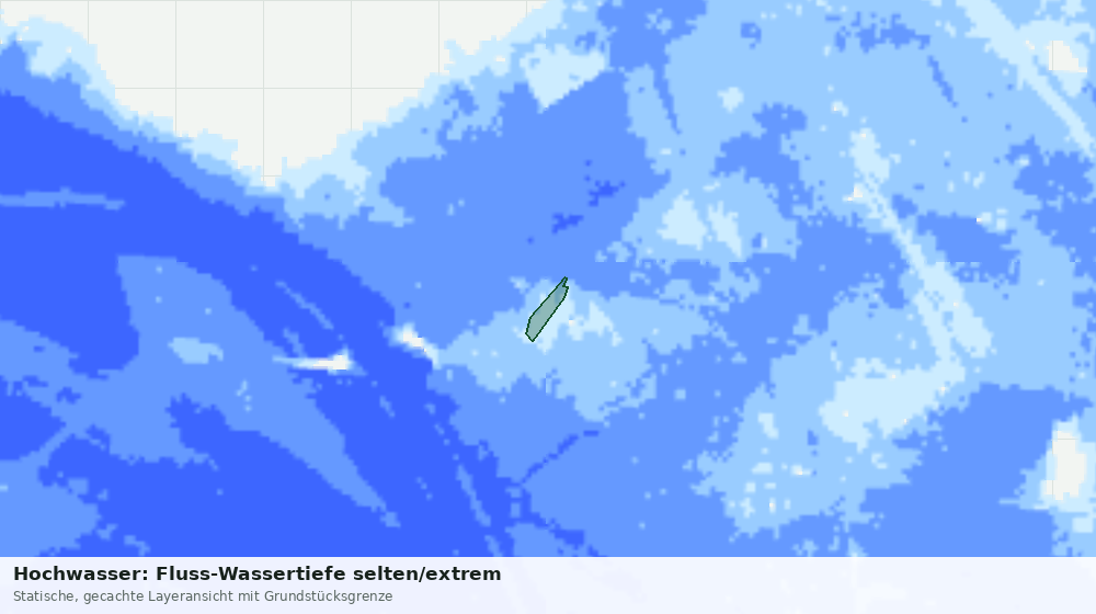 Statische Kartenansicht: Hochwasser: Fluss-Wassertiefe selten/extrem