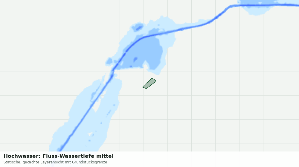 Statische Kartenansicht: Hochwasser: Fluss-Wassertiefe mittel