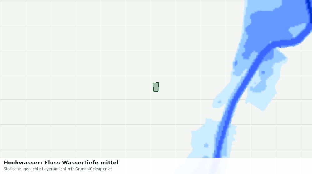 Statische Kartenansicht: Hochwasser: Fluss-Wassertiefe mittel