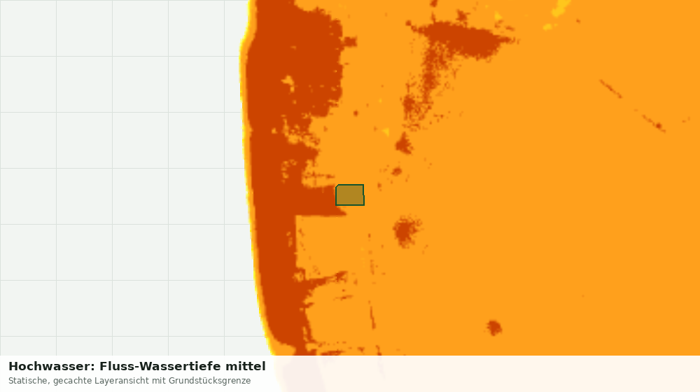 Statische Kartenansicht: Hochwasser: Fluss-Wassertiefe mittel