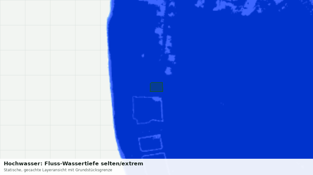 Statische Kartenansicht: Hochwasser: Fluss-Wassertiefe selten/extrem