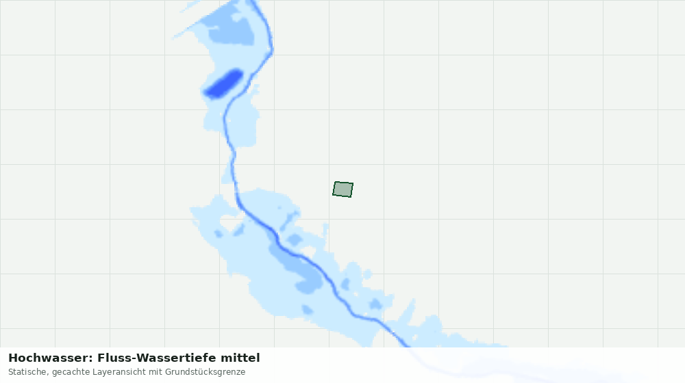 Statische Kartenansicht: Hochwasser: Fluss-Wassertiefe mittel