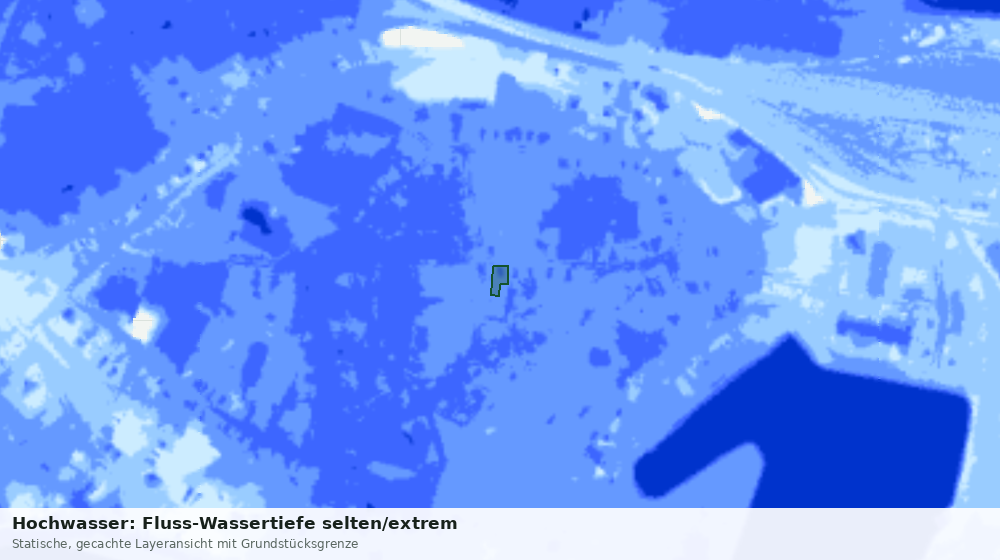 Statische Kartenansicht: Hochwasser: Fluss-Wassertiefe selten/extrem