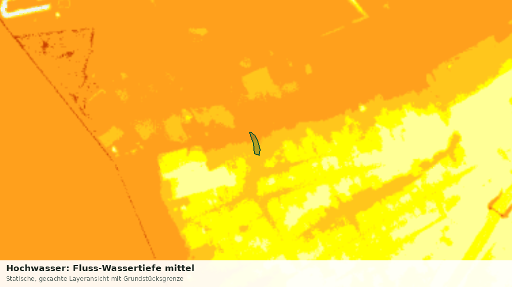 Statische Kartenansicht: Hochwasser: Fluss-Wassertiefe mittel