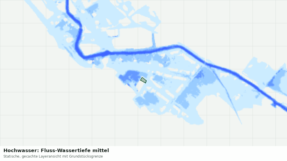 Statische Kartenansicht: Hochwasser: Fluss-Wassertiefe mittel