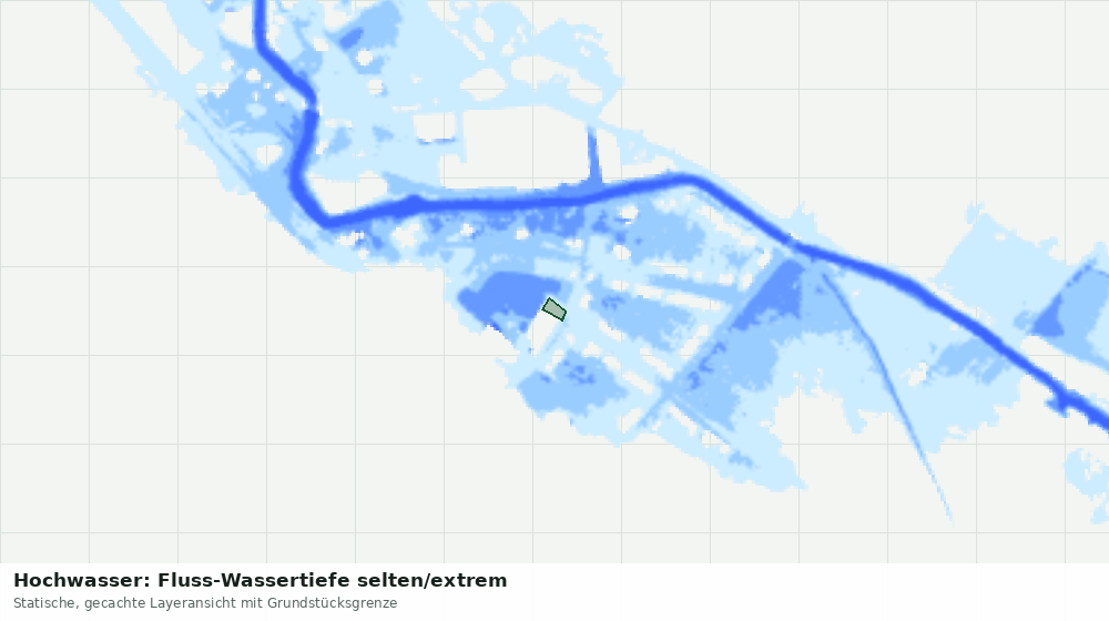Statische Kartenansicht: Hochwasser: Fluss-Wassertiefe selten/extrem