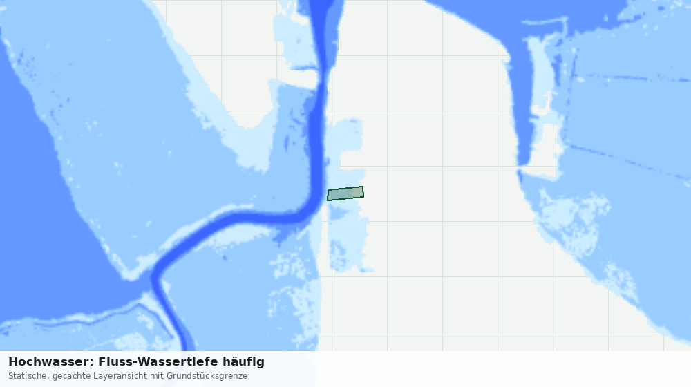 Statische Kartenansicht: Hochwasser: Fluss-Wassertiefe häufig