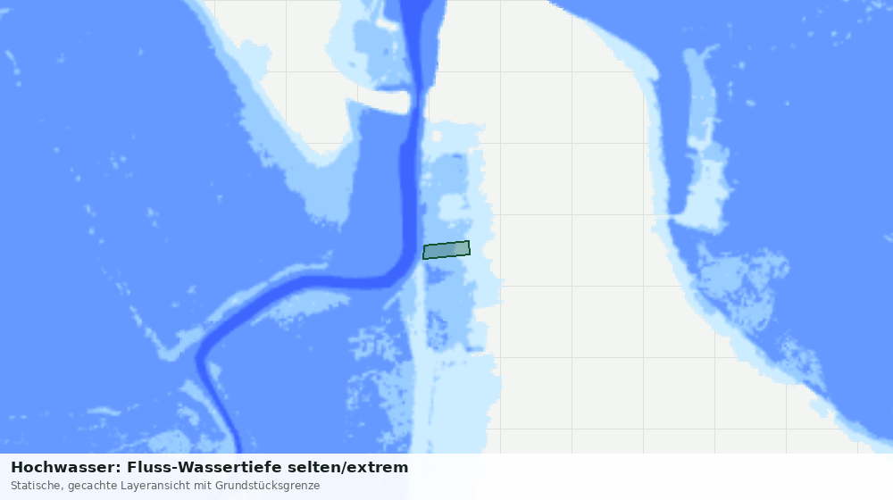 Statische Kartenansicht: Hochwasser: Fluss-Wassertiefe selten/extrem