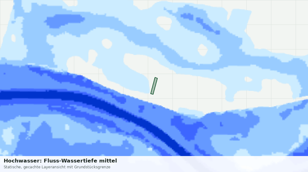 Statische Kartenansicht: Hochwasser: Fluss-Wassertiefe mittel
