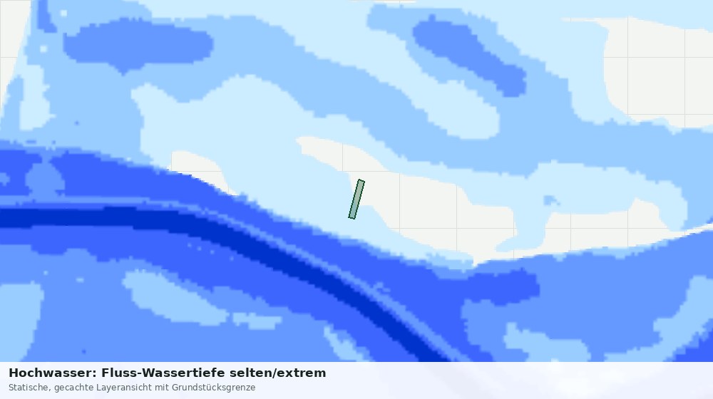 Statische Kartenansicht: Hochwasser: Fluss-Wassertiefe selten/extrem