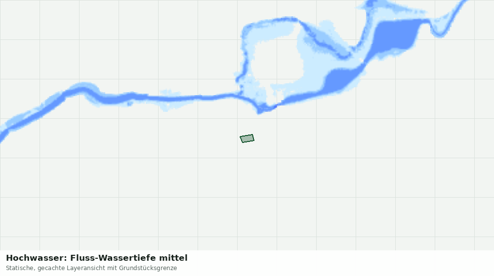 Statische Kartenansicht: Hochwasser: Fluss-Wassertiefe mittel