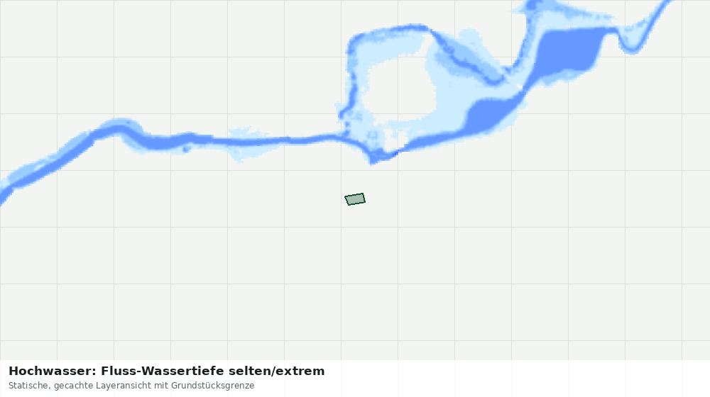 Statische Kartenansicht: Hochwasser: Fluss-Wassertiefe selten/extrem