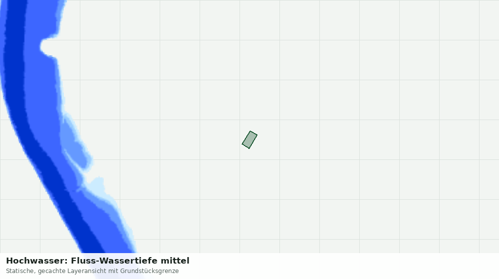 Statische Kartenansicht: Hochwasser: Fluss-Wassertiefe mittel