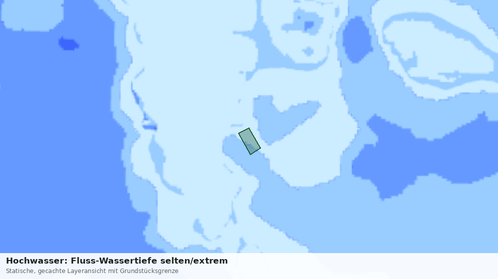 Statische Kartenansicht: Hochwasser: Fluss-Wassertiefe selten/extrem