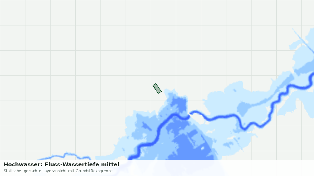 Statische Kartenansicht: Hochwasser: Fluss-Wassertiefe mittel
