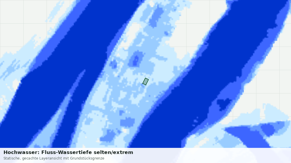 Statische Kartenansicht: Hochwasser: Fluss-Wassertiefe selten/extrem