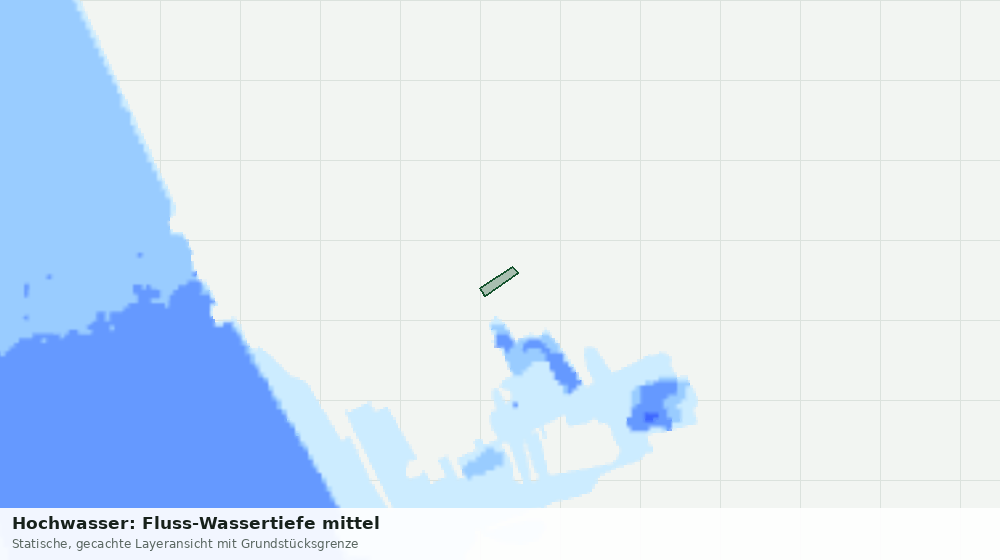Statische Kartenansicht: Hochwasser: Fluss-Wassertiefe mittel
