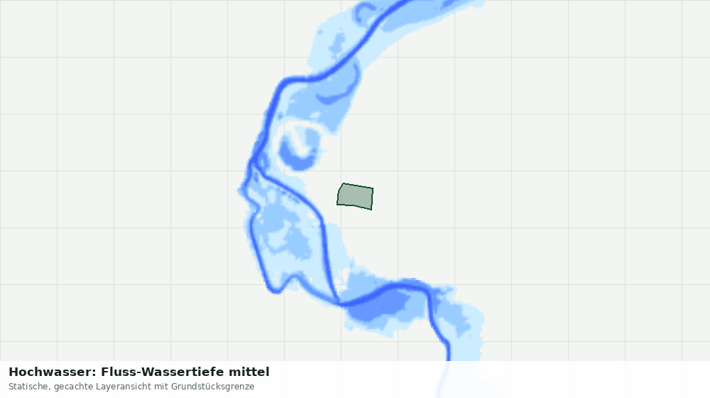 Statische Kartenansicht: Hochwasser: Fluss-Wassertiefe mittel