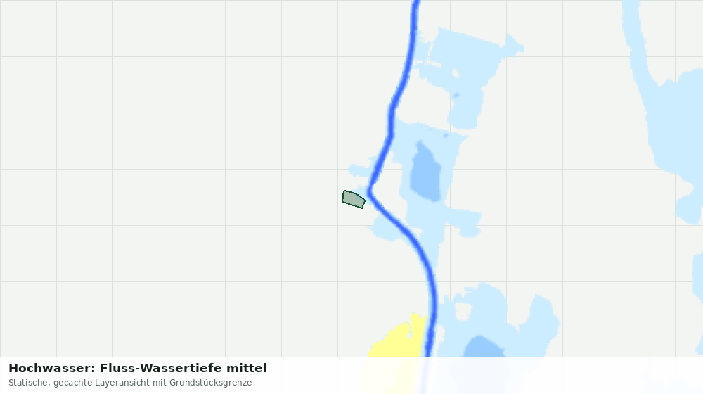 Statische Kartenansicht: Hochwasser: Fluss-Wassertiefe mittel