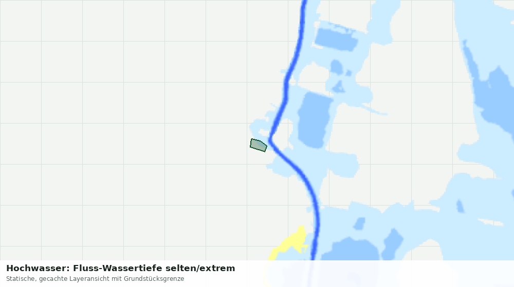 Statische Kartenansicht: Hochwasser: Fluss-Wassertiefe selten/extrem