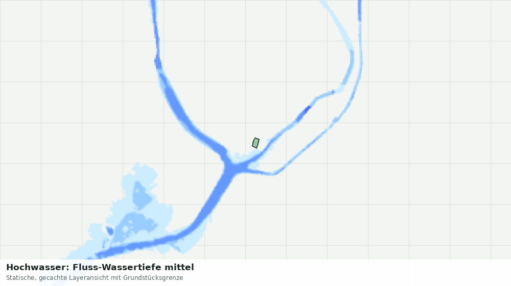 Statische Kartenansicht: Hochwasser: Fluss-Wassertiefe mittel