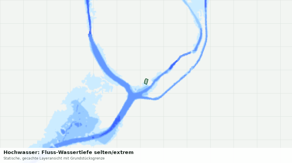 Statische Kartenansicht: Hochwasser: Fluss-Wassertiefe selten/extrem