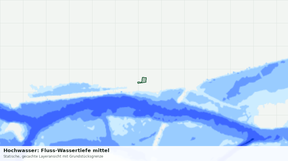 Statische Kartenansicht: Hochwasser: Fluss-Wassertiefe mittel