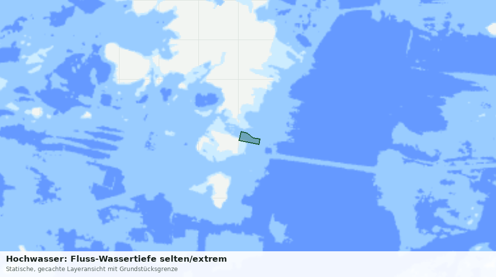 Statische Kartenansicht: Hochwasser: Fluss-Wassertiefe selten/extrem