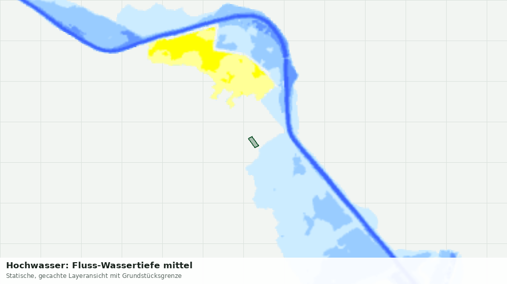 Statische Kartenansicht: Hochwasser: Fluss-Wassertiefe mittel