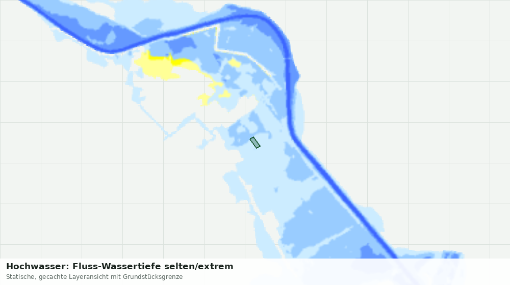 Statische Kartenansicht: Hochwasser: Fluss-Wassertiefe selten/extrem