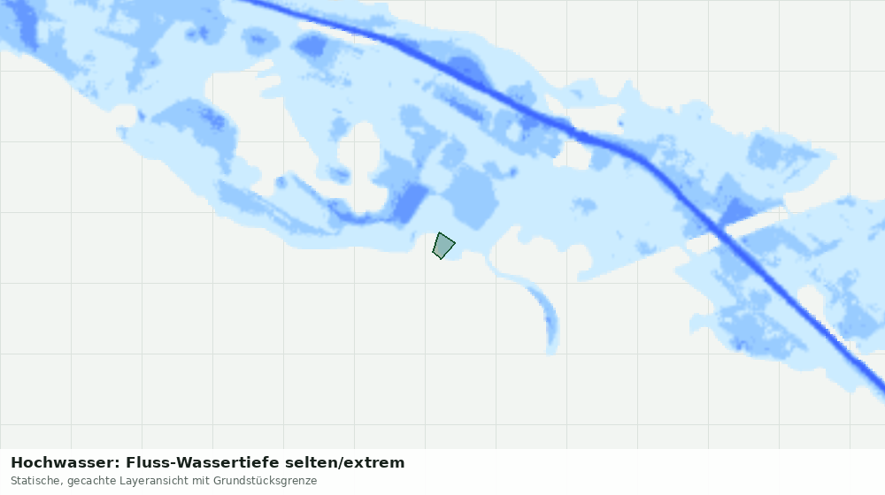 Statische Kartenansicht: Hochwasser: Fluss-Wassertiefe selten/extrem
