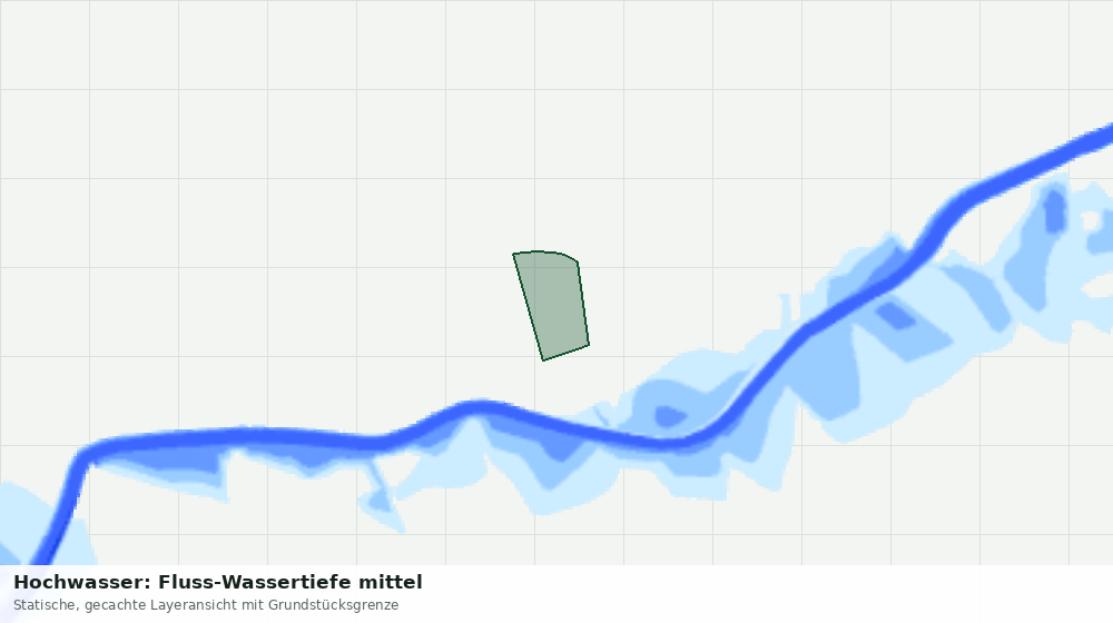Statische Kartenansicht: Hochwasser: Fluss-Wassertiefe mittel