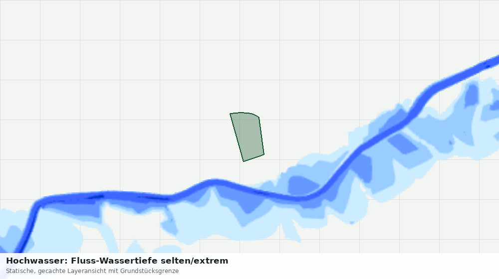 Statische Kartenansicht: Hochwasser: Fluss-Wassertiefe selten/extrem