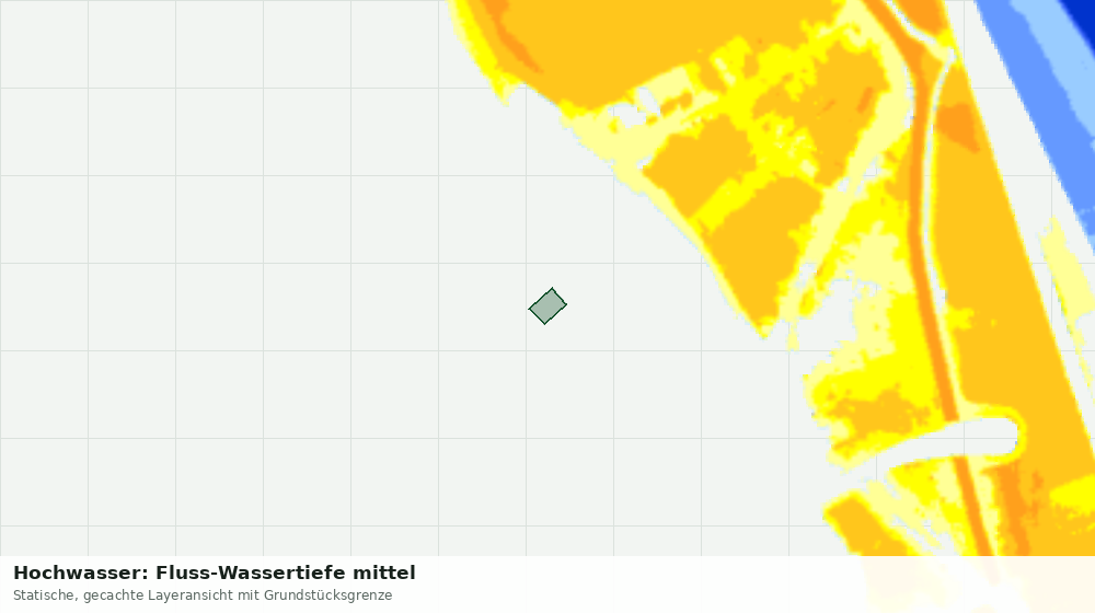 Statische Kartenansicht: Hochwasser: Fluss-Wassertiefe mittel