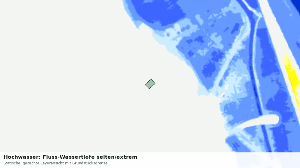 Statische Kartenansicht: Hochwasser: Fluss-Wassertiefe selten/extrem