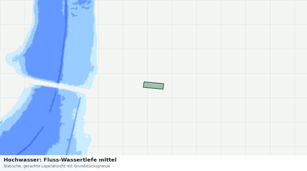 Statische Kartenansicht: Hochwasser: Fluss-Wassertiefe mittel