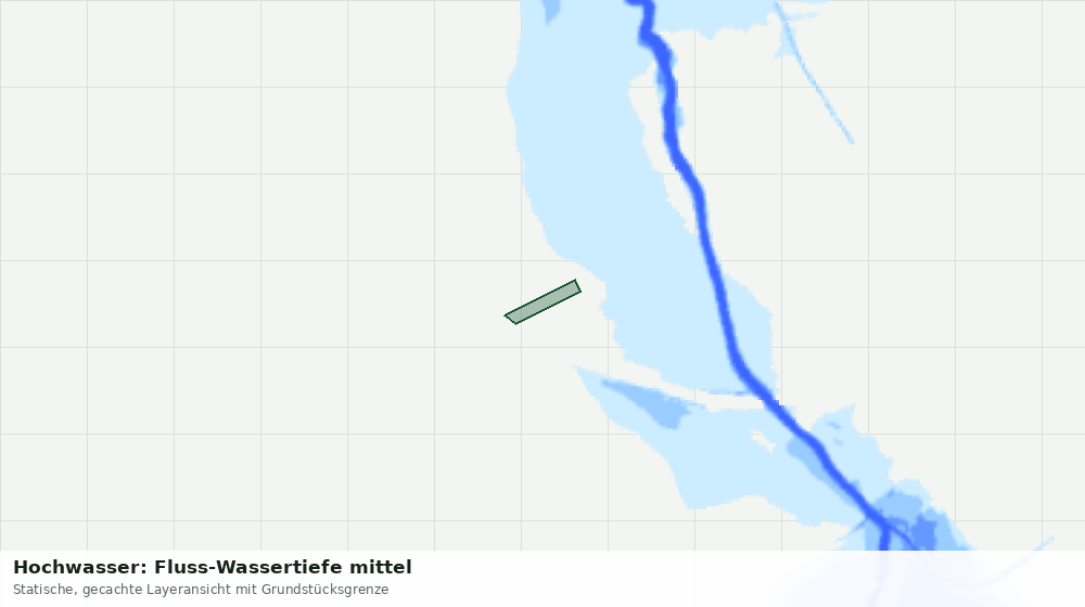 Statische Kartenansicht: Hochwasser: Fluss-Wassertiefe mittel
