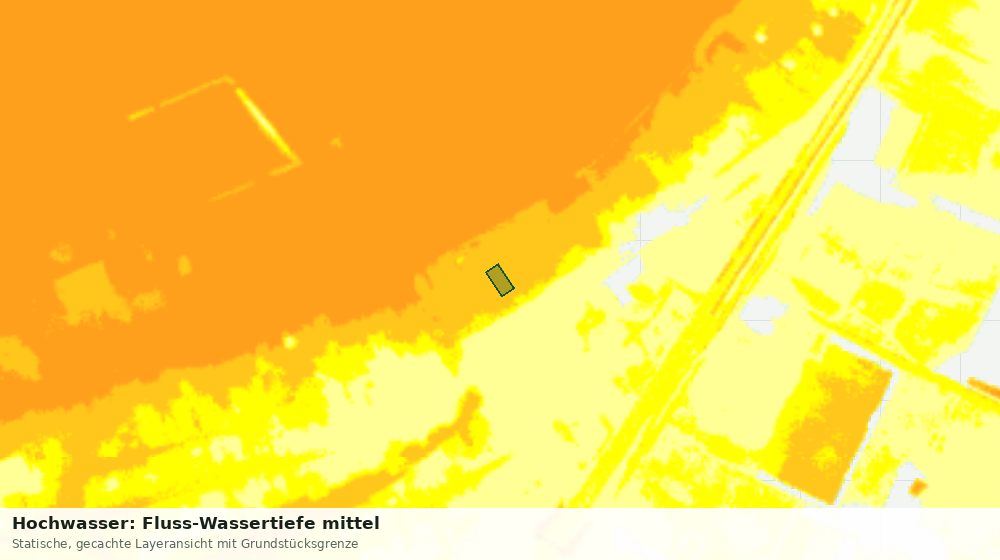 Statische Kartenansicht: Hochwasser: Fluss-Wassertiefe mittel