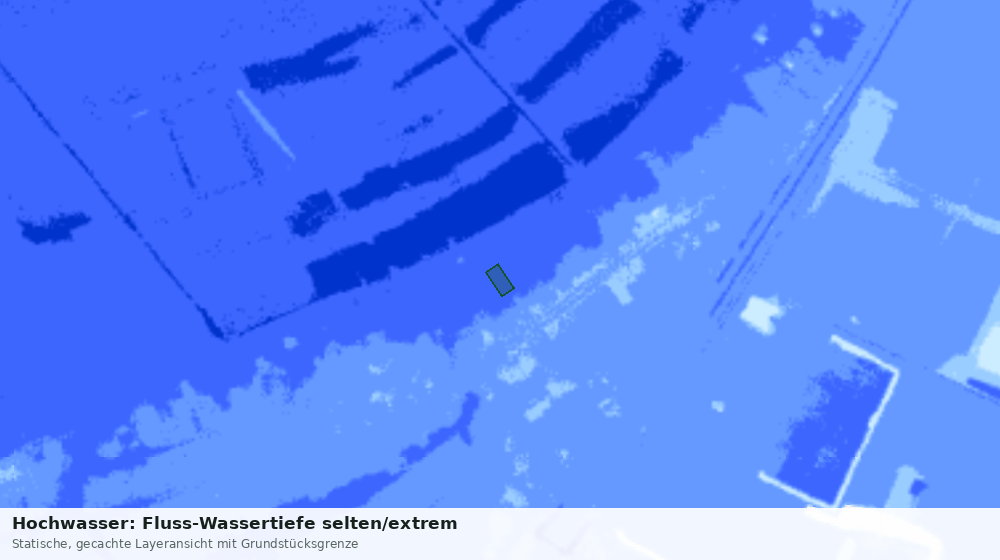 Statische Kartenansicht: Hochwasser: Fluss-Wassertiefe selten/extrem